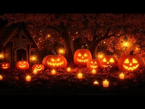 Halloween Night Ambience in Autumn Forest 👻 Best Halloween Music 2025 🎃 Spooky Halloween Sounds