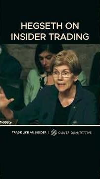 Elizabeth Warren grills Hegseth on alleged insider trading