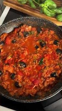 Pasta Puttanesca with Tuna🍝