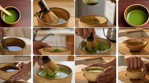 Matcha Whisk Set, 7-Piece Matcha Kit with Ceramic Matcha Bowl, Bamboo Whisk, Scoop & Sifter - Complete Matcha Tea Set Perfect for Beginners & Matcha Lovers (Mottled Yellow)