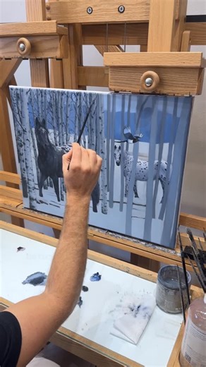 James Corwin - Artist on Instagram: "How to paint an ultra-realistic aspen tree using oil paint with a step by step tutorial."