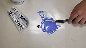 Here's a quick demonstration of Interference Violet. #goldenpaints | Golden Artist Colors