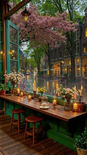 Spring Rain Jazz by the Window - Cozy Café Vibes & Relaxing Jazz for Work, Study