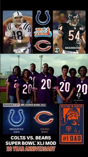 Madden NFL 07 Mod - 2006 Indianapolis Colts vs. 2006 Chicago Bears | Super Bowl XLI