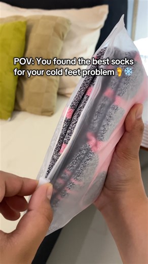 These socks are a winter essential ❄️ Cold days and freezing temps? No problem. Designed to keep your feet warm, cozy, and comfortable all day long—perfect for anyone tired of cold feet. #winter #coldfeet #socks #comfort | Thermalyte