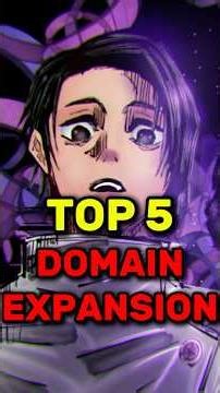 Top 5 Domain Expansions in Jujutsu Kaisen #yuta #jjk #gojo #sukuna