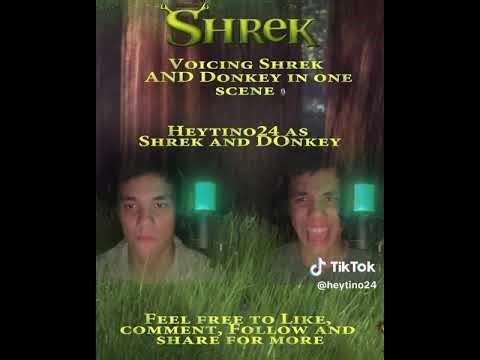 Valentino voice acting Shrek and Donkey scene