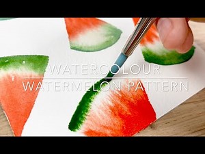 Super Easy Watercolour Watermelon Pattern