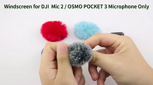 LEFXMOPHY Windscreen for DJI MIC 2 / OSMO POCKET 3 Microphone Furry Wind Muff Grey Foam (Not for Dji Mic 1 Cover), 2-Pack