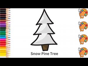 Snow Pine Tree - Sketch Art and Paint | Step by step tutorial | Pencil to Palette