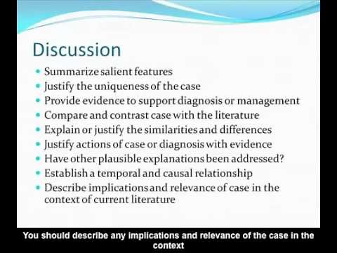 7E - How to Write a Case Report - Commander Dennis Spence