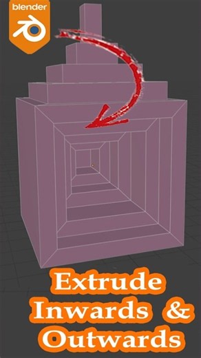 Extrude Inwards & Outwards in Blender! #blendershorts #blender3d #blendertutorial