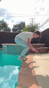 Zero Gravity Jump Bloopers 🤯 #challenge #difficult #poolside | Parker Pannell