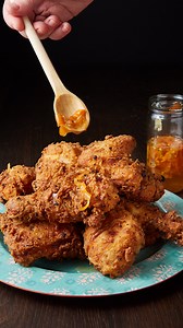 61K views · 2.8K reactions | I love making iconic US Classics at home, too, especially for my boys. I usually put a Mexican touch on them like pairing Southern style fried chicken with habanero honey. We made an entire episode with some of my favorite takes and you can now watch it on my YouTube channel: https://youtu.be/BuOpyUMqGiA #friedchicken #habanero #hothoney | Pati Jinich | Facebook