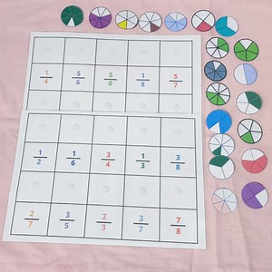 Fraction Printable Activity Board, Fraction Matching Printable, Fraction Matching, Learning Fractions, Printable Maths Worksheets,homeschool - Etsy UK