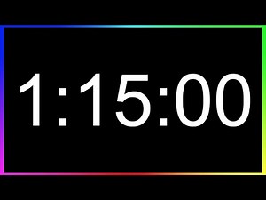 Minuteur 1h15min ALARME🚨/ Compte à Rebours 1 Heure 15 Minutes /Minuterie 75 Minutes/Décompte 1h15