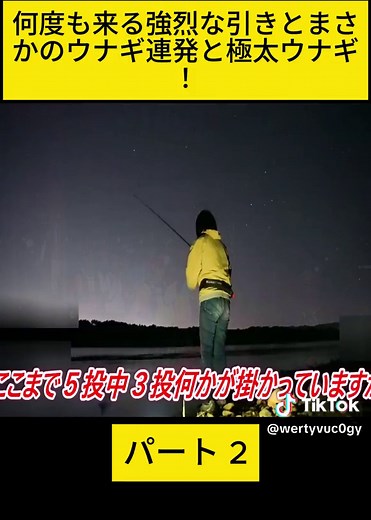 何度も来る強烈な引きとまさかのウナギ連発と極太ウナギ！ 2 #わっさむチャンネル #wassamch