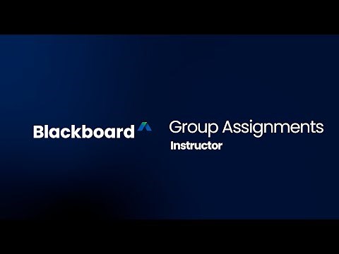 Create Group Assignments for Instructors