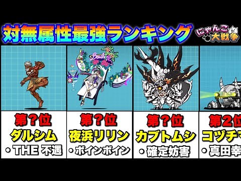 [Live Battle Cats] Ranking of the strongest characters against non-attributes (super rare version)