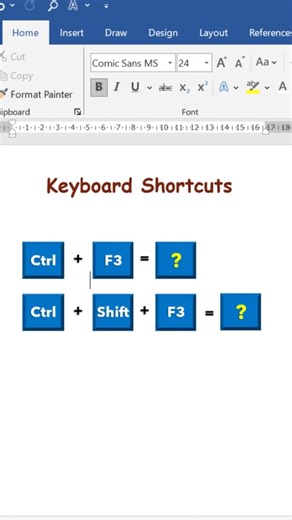 F3 Key Shortcuts in MS Word || Computer Keyboard shortcuts || #keyboardshortcuts #msword