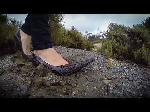 Pointed Toe Stiletto Heels Sinking In Mud & Dirt | Heel Digging | WornSoleSociety
