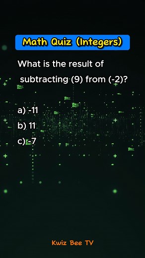 18K views · 430 reactions | Mathematics Quiz - Integers | Add, Subtract, Multiply, Divide #reelsvideo #reels #kwizbeetv #reelsfb #reels2023 #mathematics #mathquiz #mathnumbers #test #integers | Kwiz Bee TV | Facebook