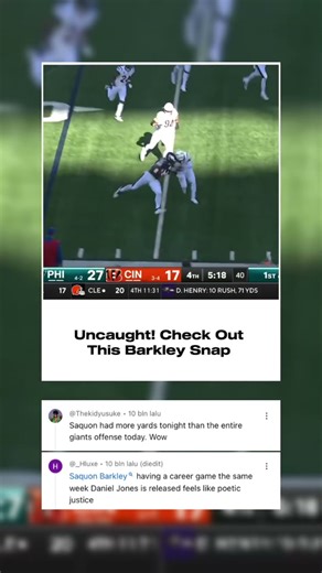 Uncaught🔥Check Out This Barkley Snap #saquonbarkley #shorts