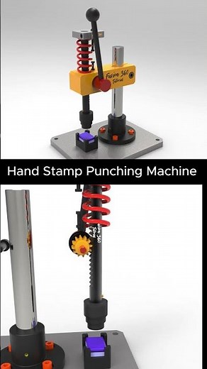 Spring-Loaded Manual Hand Stamp Punching Machine #machine #education #engineering #technology