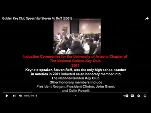 Golden Key Club Speech by Steven M. Reff (2001)