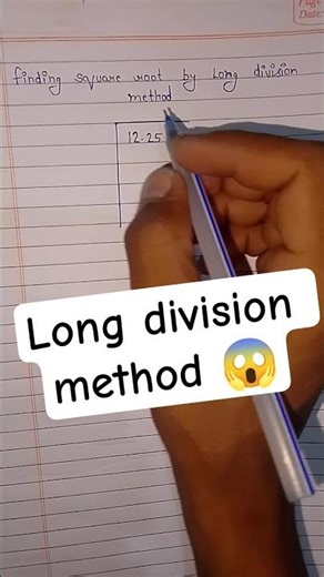 finding square root by long division method of √12.25 #shorts #longdivisionmethod