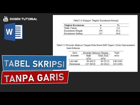 Membuat Tabel Tanpa Garis Samping di Word untuk Laporan Skripsi dan Jurnal Ilmiah