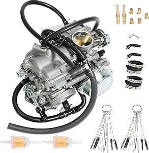 LEAPTREND 16100-MBA-980 Dual Carburetor Compatible with Honda Shadow ACE 750 VT750C VT750CD 1998-2003 Spirit VT750DC 2001-2007 VT750C2 2007, with Intake Manifold & Fuel Filter & Extra Jets