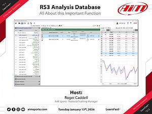 7-1 - Race Studio 3 Analysis Database with Roger Caddell - 1/13/2026