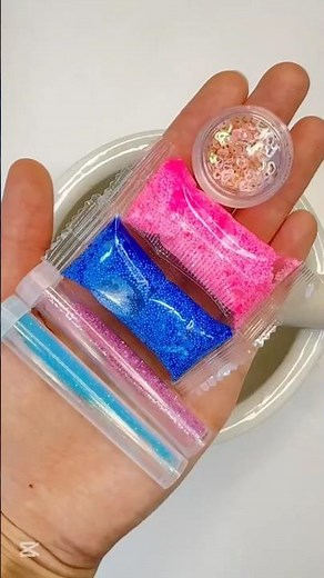 Mixing Bright Blue Slime 💙 Satisfying ASMR!