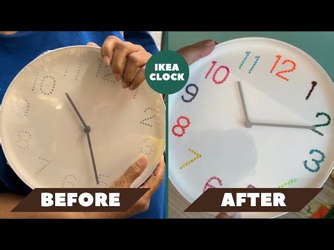 IKEA Wall Clock Makeover with Embroidery