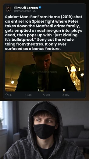 Spider-Man: Far From Home (2019) cut an entire Iron Spider fight from theatres