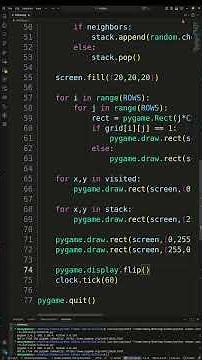 Python Solves a Random Maze in Seconds 🤯 | Watch the Path Find the Exit
