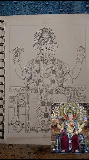 lalbaugcha raja drawing easy #ytshorts #art #drawing #mumbaicheganpati #lalbaugcharaja