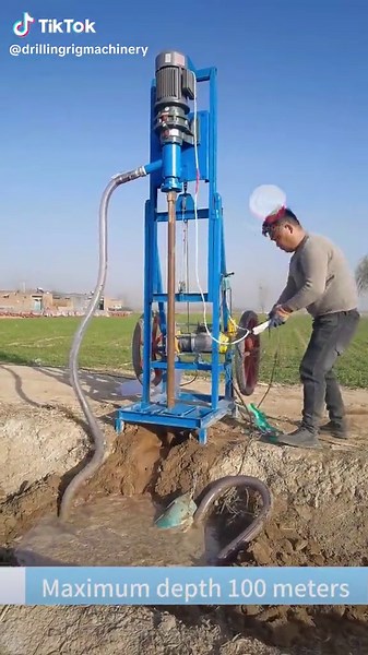 Pneumatic drilling rigs, powered by air pressure, stable operation, precise and efficient, live up to expectations#drillingmachine #drilling#water #welldrilling #coring #factory #waterpark
