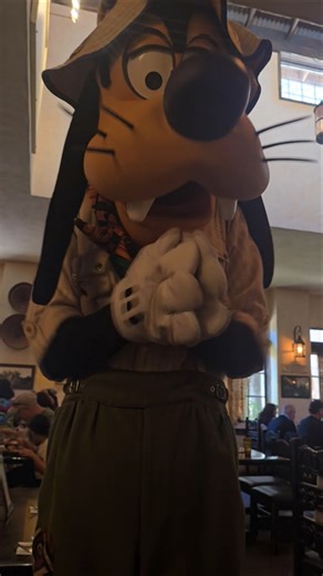 Goofy showing off his fishing skills