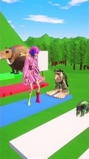 RUMI Stepped on the Wrong Note! 😱🎵 Rainbow Music Stairs #kpop #animation #shortvideo