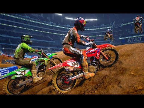 4K HDR Monster Energy Supercross PS5 Gameplay | Realistic Motocross Racing.