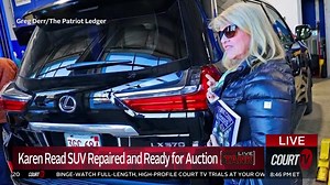 Karen Read's Lexus SUV is set for auction after a local auto care shop purchased the vehicle when authorities released it following Read's trial. | COURT TV