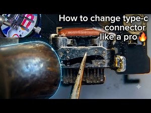 How to replace type-c connector like a pro📲🛠🔥