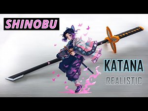 Realistic Paper Katana Build | Demon Slayer SHINOBU SWORD