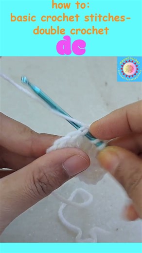 double crochet - dc #crochet #ytshorts #shorts