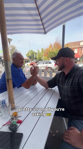 Random Serb guy came up and wanted to arm wrestle