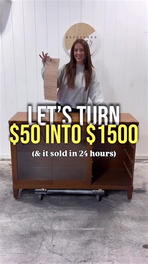 If you think flipping furniture isn’t profitable, watch this. Don’t skip that AFTER though 👀 & Save this if you’re trying to fund your next trip / pay off debt / build a side hustle. ✨ Follow along — next, I’m sharing exactly how to use pole wrap, why it works, and how to get this look yourself. It’s my #1 question for a reason. #FurnitureFlip #FlipToProfit #BeforeAndAfter #ThriftFlip
