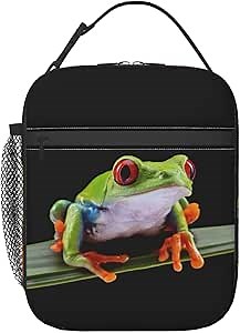 Frog Pattern Reusable Lunch Box Insulated LunchBox Cooler Lunch Bag