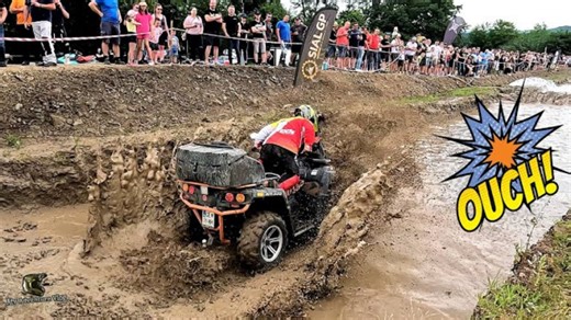Extreme off road mud pit challenge action